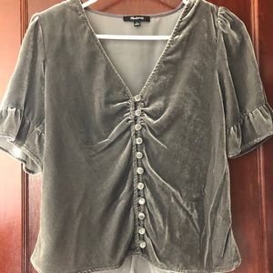 Velvet button up madewell shirt